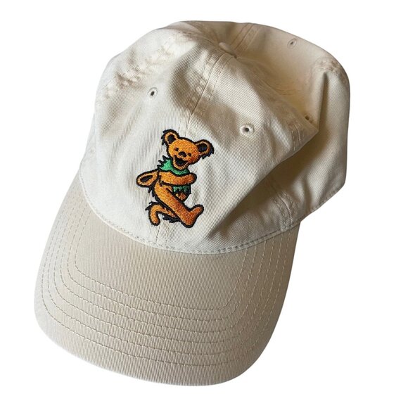 Grateful Dead Dancing Bear Unisex Adult Baseball Cap Orange Bear & Green Scarf - Picture 1 of 7
